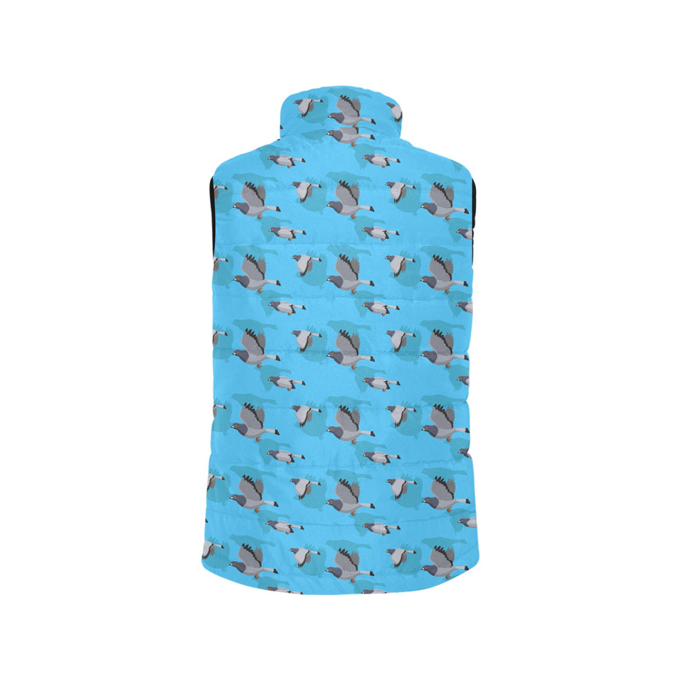 Pigeon Pattern Print Design 05 Women's Padded Vest