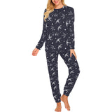 Swallow Pattern Print Design 02 Women's All Over Print Pajama Set