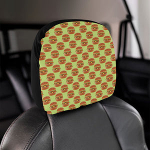 Hamburger Pattern Print Design 02 Car Headrest Cover