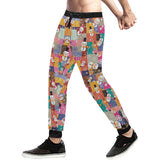 Snowman Colorful Theme Pattern Unisex Casual Sweatpants