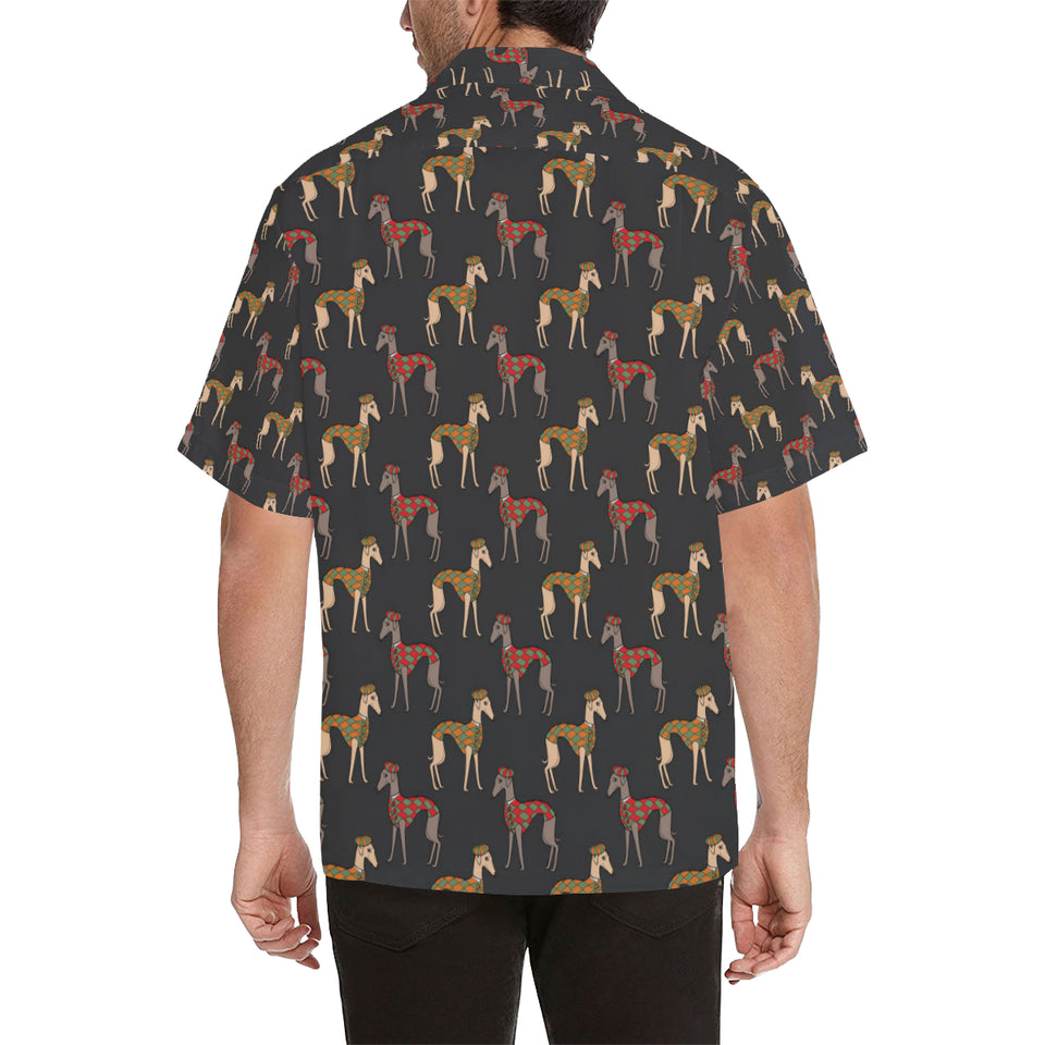 Greyhound Pattern Print Design 01 Men's All Over Print Hawaiian Shirt (Model T58)