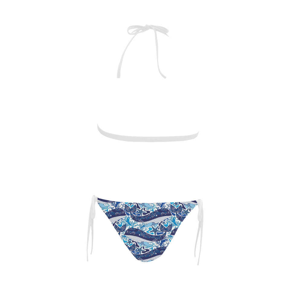 Whale Starfish Pattern Sexy Bikinis Two-Pieces Swimsuits