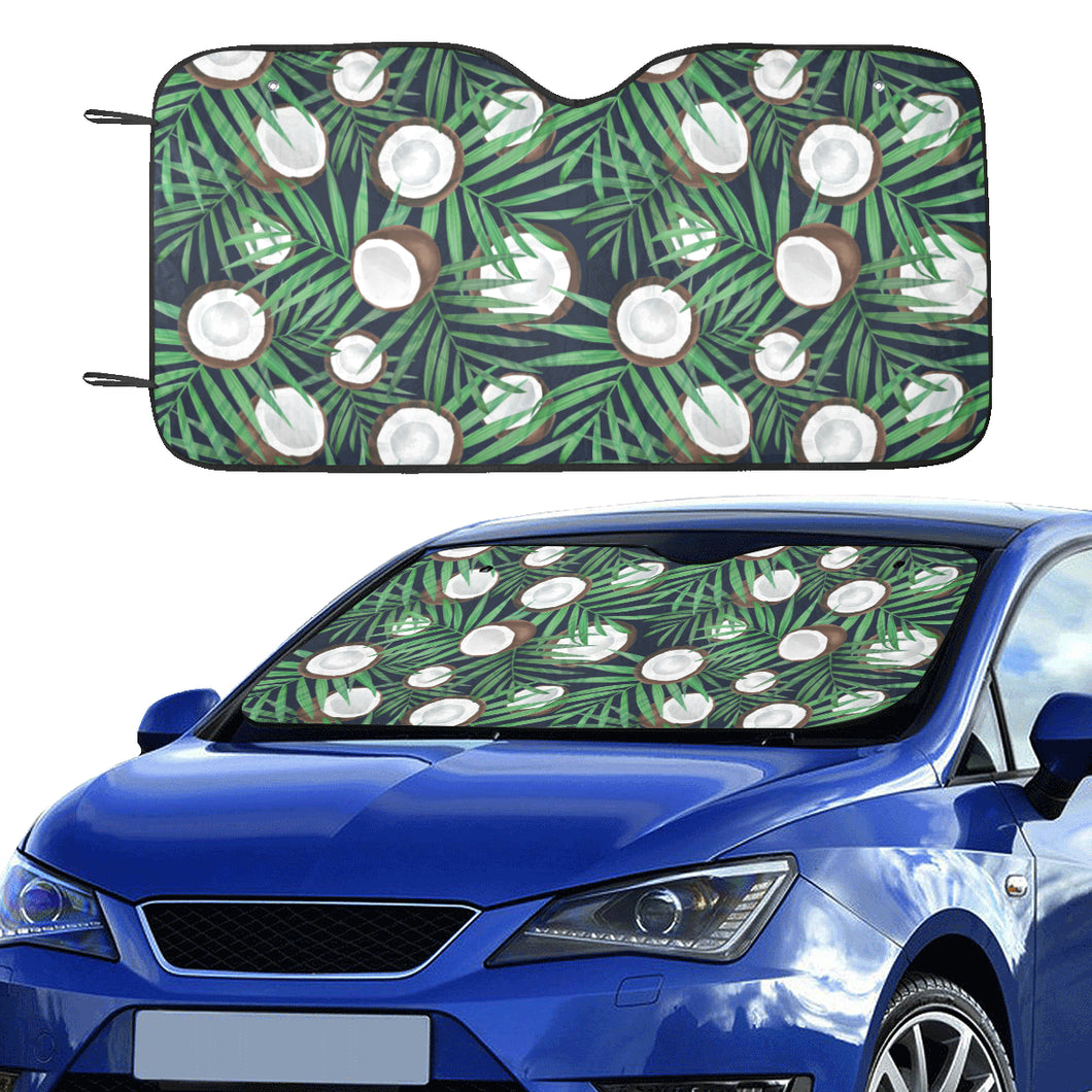 Coconut Pattern Print Design 01 Car Sun Shade