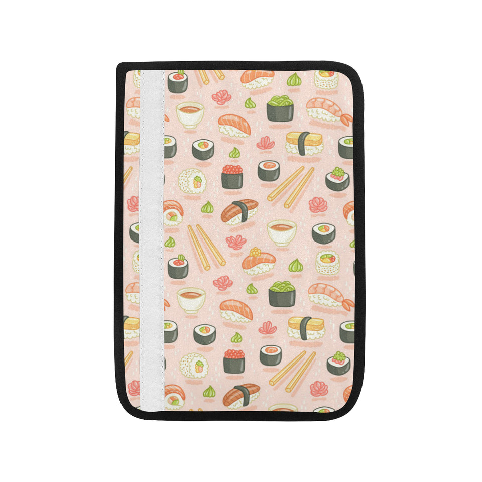 Sushi Pattern Background Car Seat Belt Cover