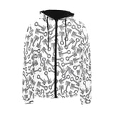 Engine Piston Pattern Print Design 01 Men's Padded Hooded Jacket(ModelH42)