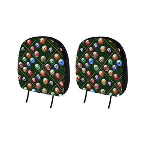 Billiard Ball Pattern Print Design 03 Car Headrest Cover