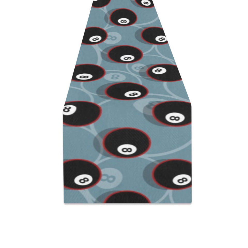 Billiard Ball Pattern Print Design 01 Table Runner