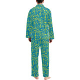 Music Notes Pattern Print Design 05 Men's Long Pajama Set