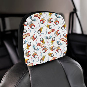 Bowling Strike Pattern Car Headrest Cover