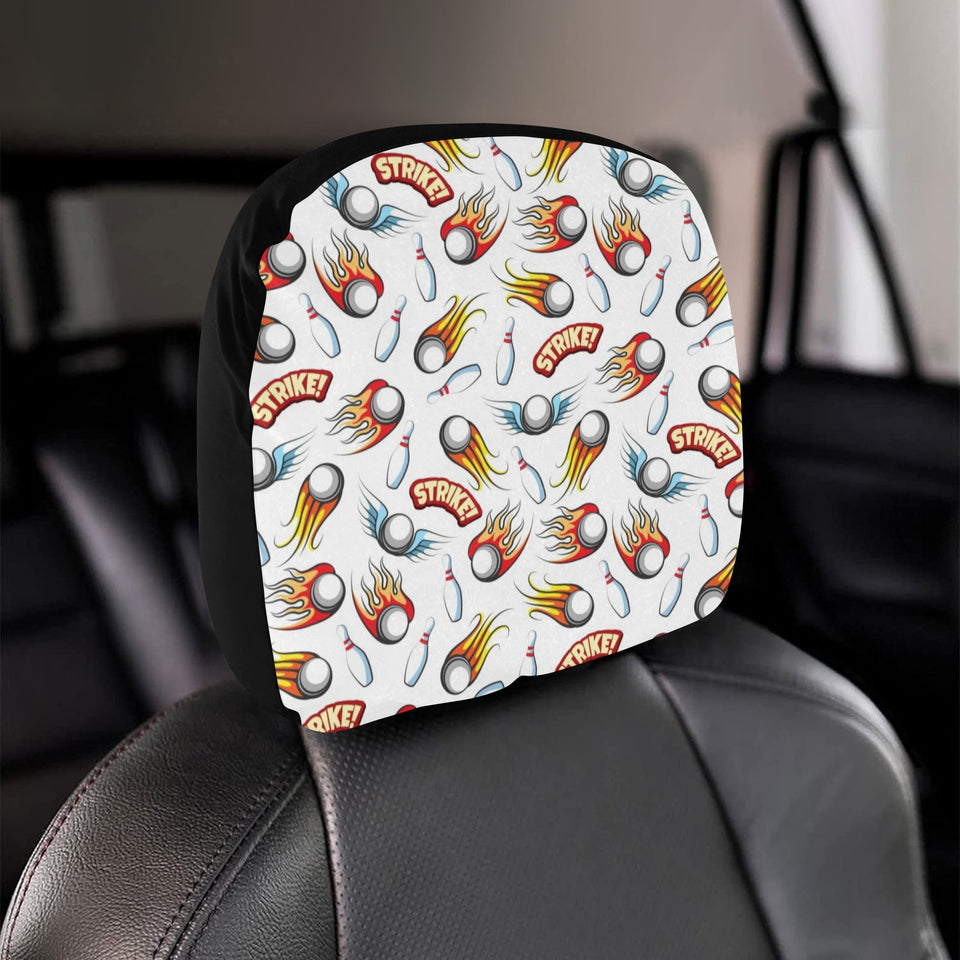 Bowling Strike Pattern Car Headrest Cover