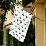 Panda Pattern Background House Flag Garden Flag