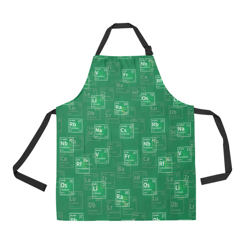 Chemistry Periodic Table Pattern Print Design 01 Adjustable Apron