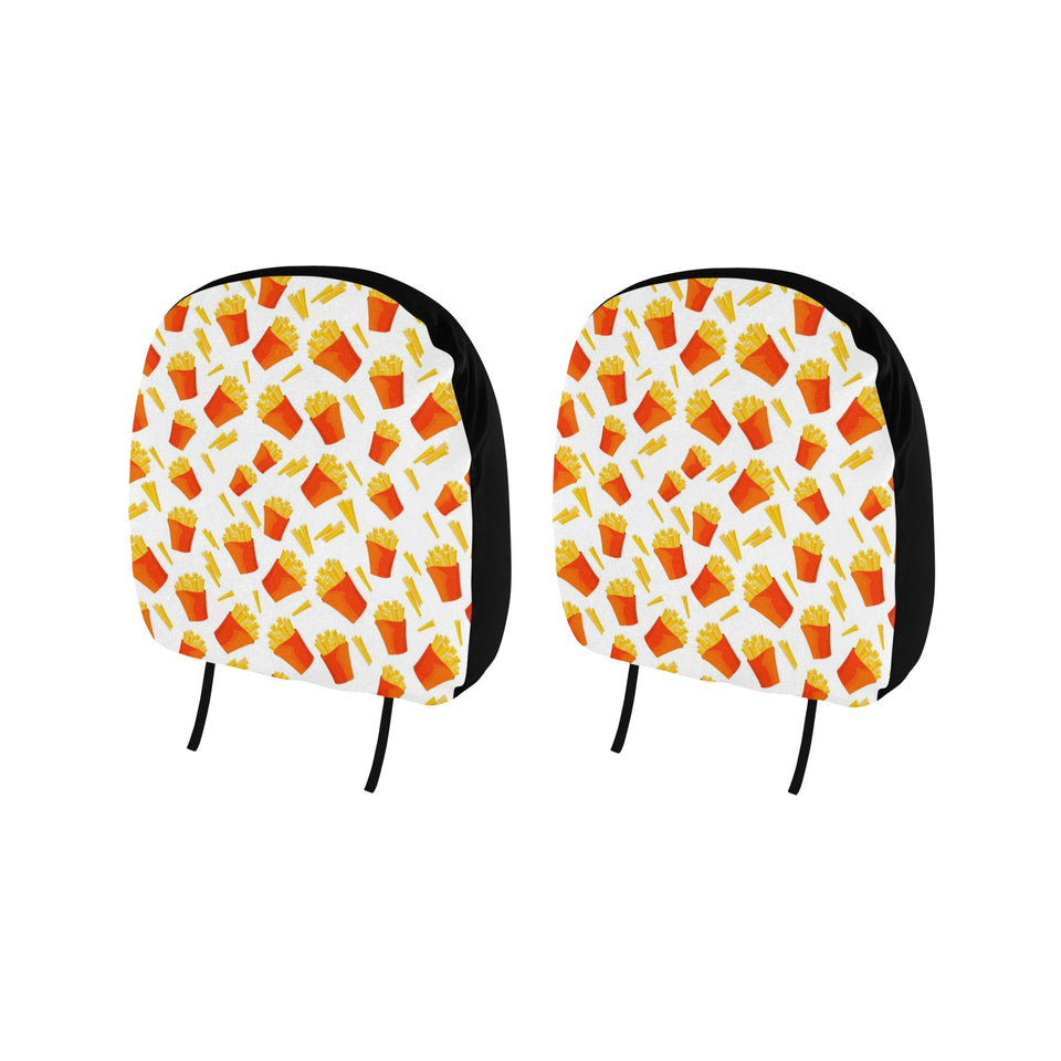 French Fries Pattern Car Headrest Cover