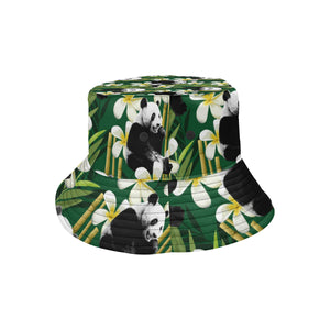 Panda Bamboo Flower Pattern Unisex Bucket Hat