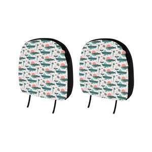 Whale Jelly Fish Pattern Car Headrest Cover