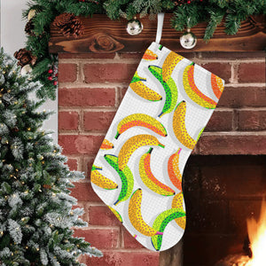 Banana Geometric Pattern Christmas Stocking