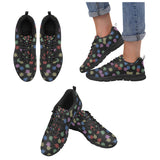 Darts Pattern Print Design 03 Women's Sneakers Black