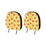 French Fries Pattern Background Car Headrest Cover