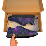 Space Galaxy Pattern Men's Sneakers Black