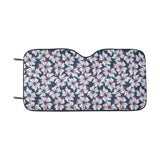 Hibiscus Pattern Print Design 02 Car Sun Shade