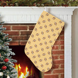 American Football Ball Pattern Yellow Background Christmas Stocking