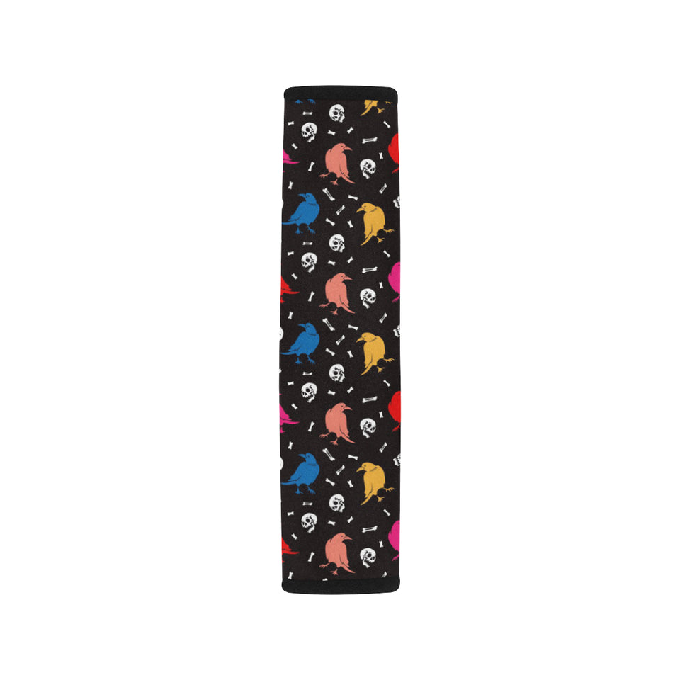 Colorful Crow Pattern Car Seat Belt Cover