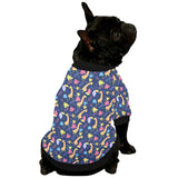 Giraffe Pattern Print Design 04 All Over Print Pet Dog Round Neck Fuzzy Shirt