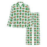 Alien Pattern Print Design 02 Men's Long Pajama Set