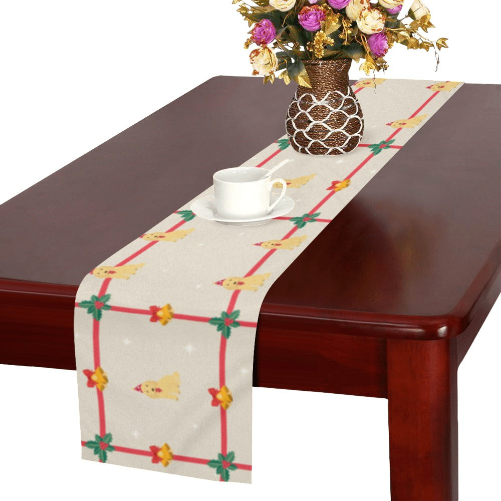 Golden Retriever Pattern Print Design 01 Table Runner