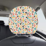 Saxophone Pattern Background Car Headrest Cover