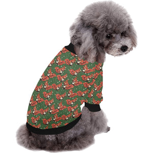 Squirrel Pattern Print Design 03 All Over Print Pet Dog Round Neck Fuzzy Shirt