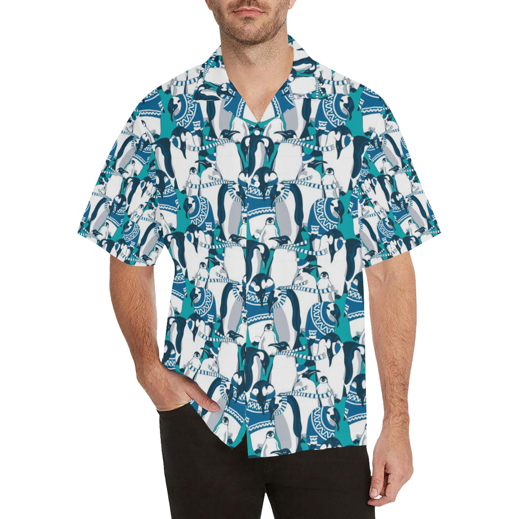 Penguin Pattern Men's All Over Print Hawaiian Shirt