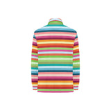 Rainbow Pattern Women's Long Sleeve Polo Shirt