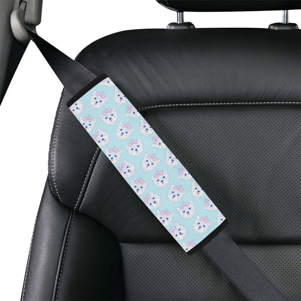 Yorkshire Terrier Pattern Print Design 01 Car Seat Belt Cover