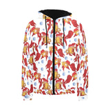 Goldfish Pattern Print Design 02 Men's Padded Hooded Jacket(ModelH42)