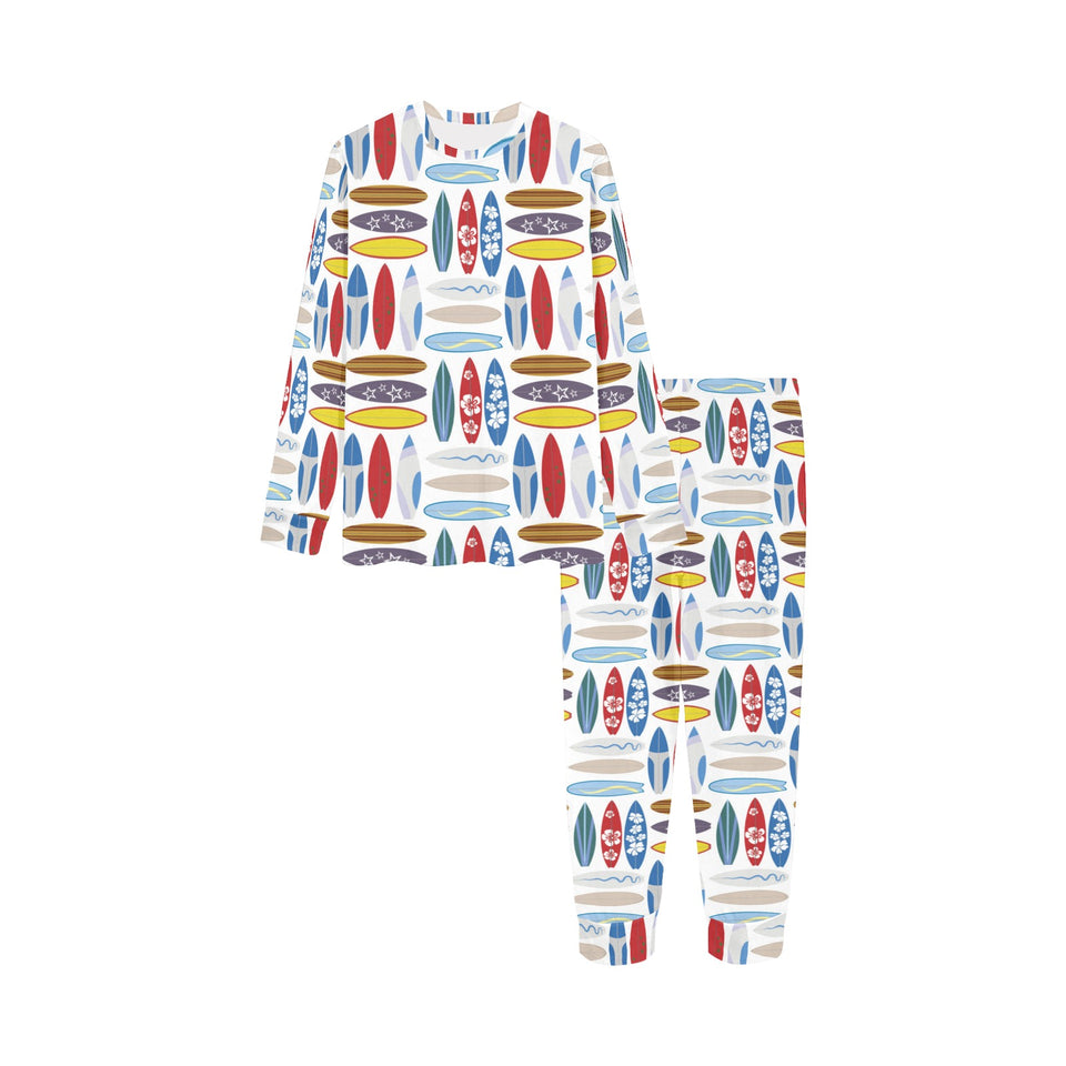 Surfboard Pattern Print Design 02 Kids' Boys' Girls' All Over Print Pajama Set