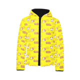 Guinea Pig Pattern Print Design 04 Kids' Boys' Girls' Padded Hooded Jacket