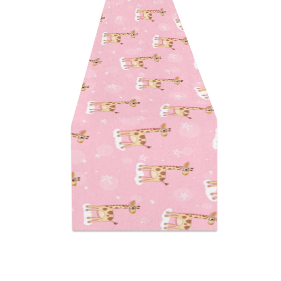 Giraffe Pattern Print Design 01 Table Runner