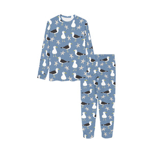 Seagull Pattern Print Design 01 Kids' Boys' Girls' All Over Print Pajama Set