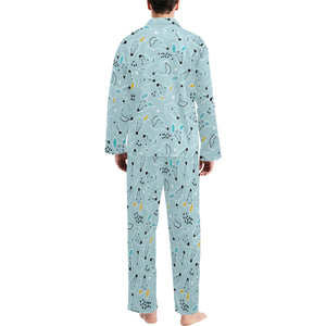 Greyhound Pattern Print Design 03 Men's Long Pajama Set