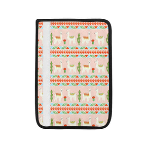 Llama Cactus Pattern background Car Seat Belt Cover