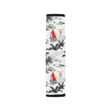 Sailboat Pattern Background Car Seat Belt Cover