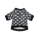 Pigeon Pattern Print Design 01 All Over Print Pet Dog Round Neck Fuzzy Shirt