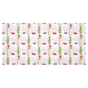 Llama Cactus Pattern Tablecloth