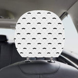 Mustache Beard Pattern Print Design 04 Car Headrest Cover