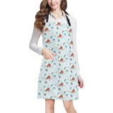 Swordfish Pattern Print Design 03 Adjustable Apron