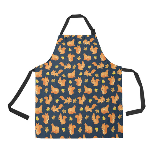 Squirrel Pattern Print Design 05 Adjustable Apron