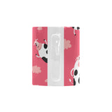 Cow Pattern Pink Background Classical White Mug (FulFilled In US)