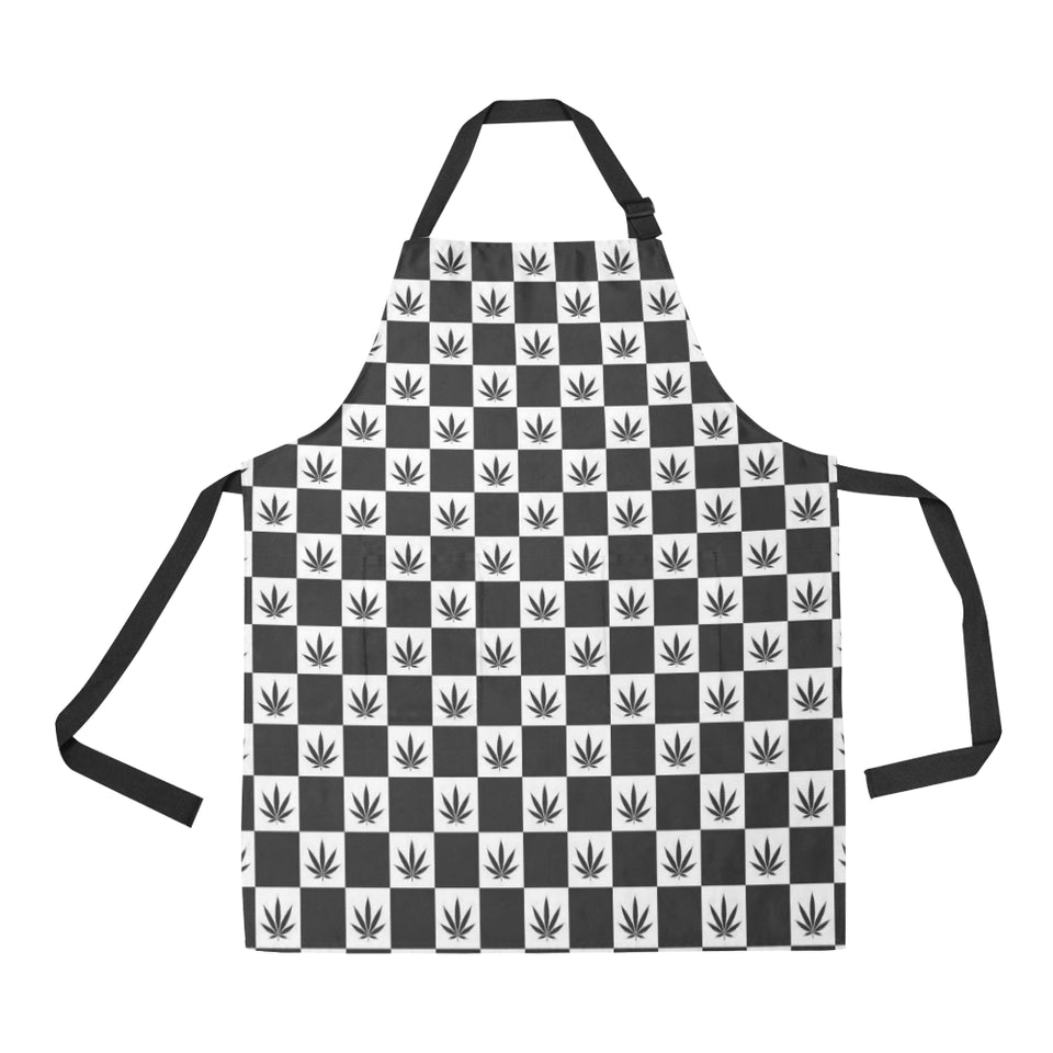 Canabis Marijuana Weed Pattern Print Design 04 Adjustable Apron