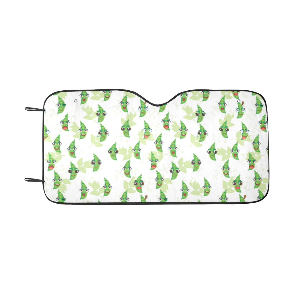 Green Peas Pattern Print Design 04 Car Sun Shade